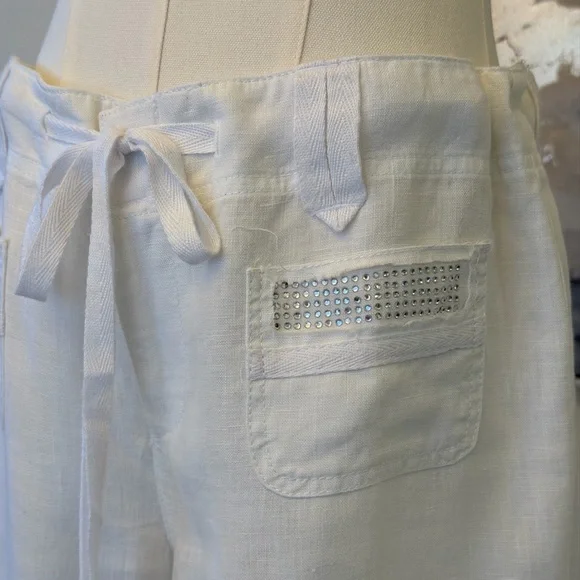 INC International Concepts White Linen Pants - Picture 3 of 16